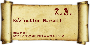 Künstler Marcell névjegykártya
